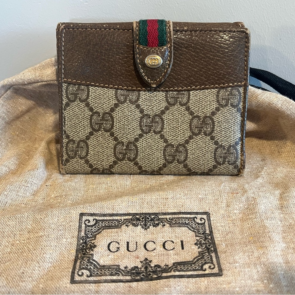 Gucci - Wallet - Vintage GG Logo Supreme Monogram Limited Edition Sherry Line - Picture 3 of 16